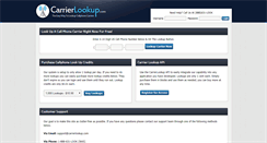 Desktop Screenshot of carrierlookup.com